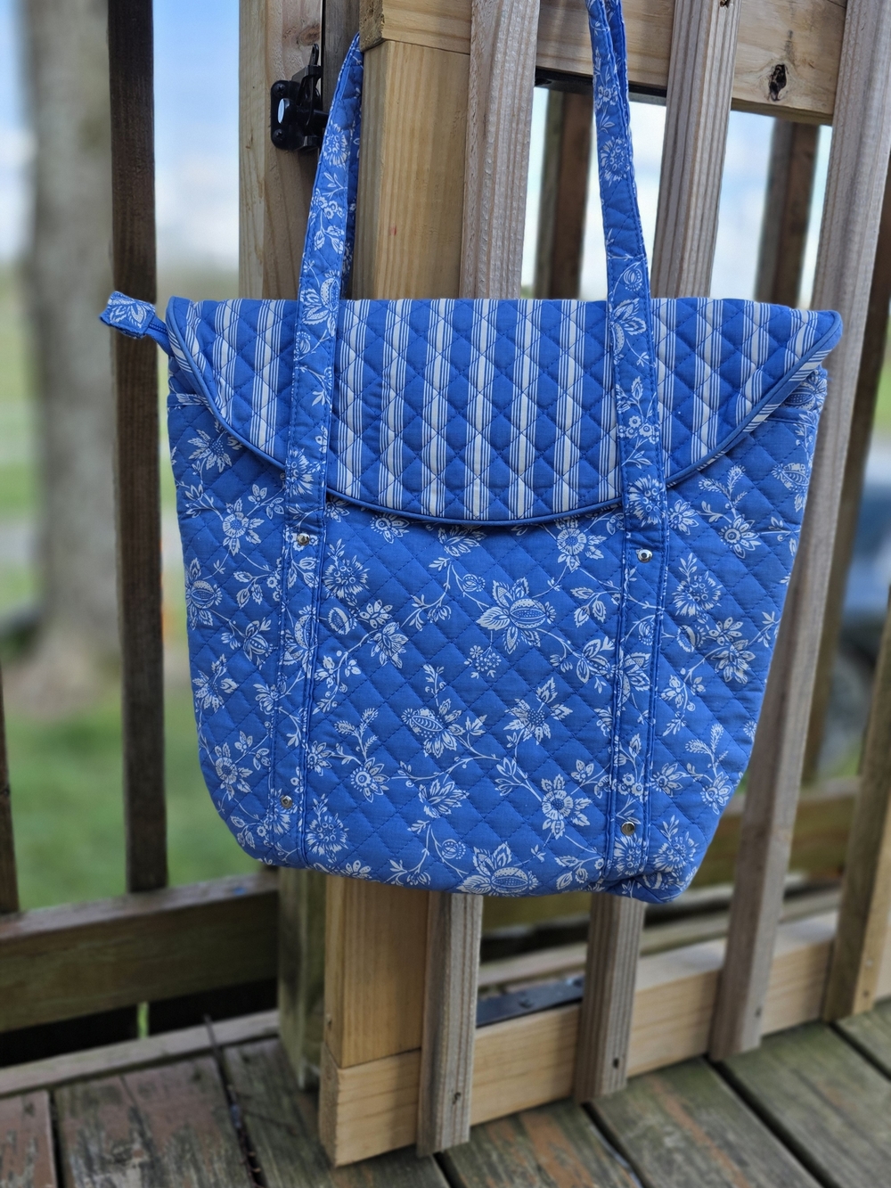 Hallmark Quilted Floral Tote Bag